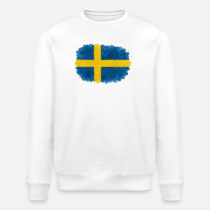 tache sur le drapeau suédois - Sweat bio ROLLER Stanley/Stella Unisexe - blanc