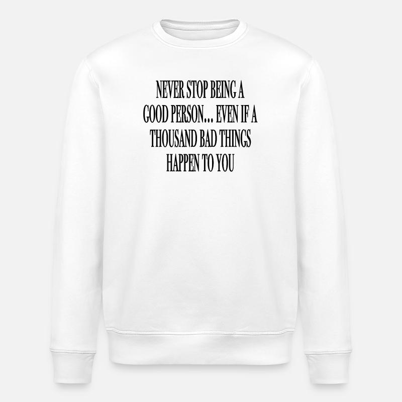 inspiriernde Sprüche - Stanley/Stella Unisex Bio-Sweatshirt ROLLER - Weiß