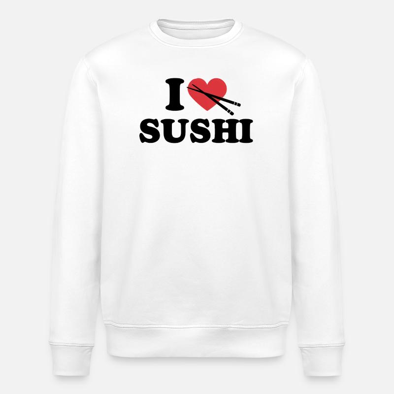 Citation d'un amateur de sushis - Sweat bio ROLLER Stanley/Stella Unisexe - blanc
