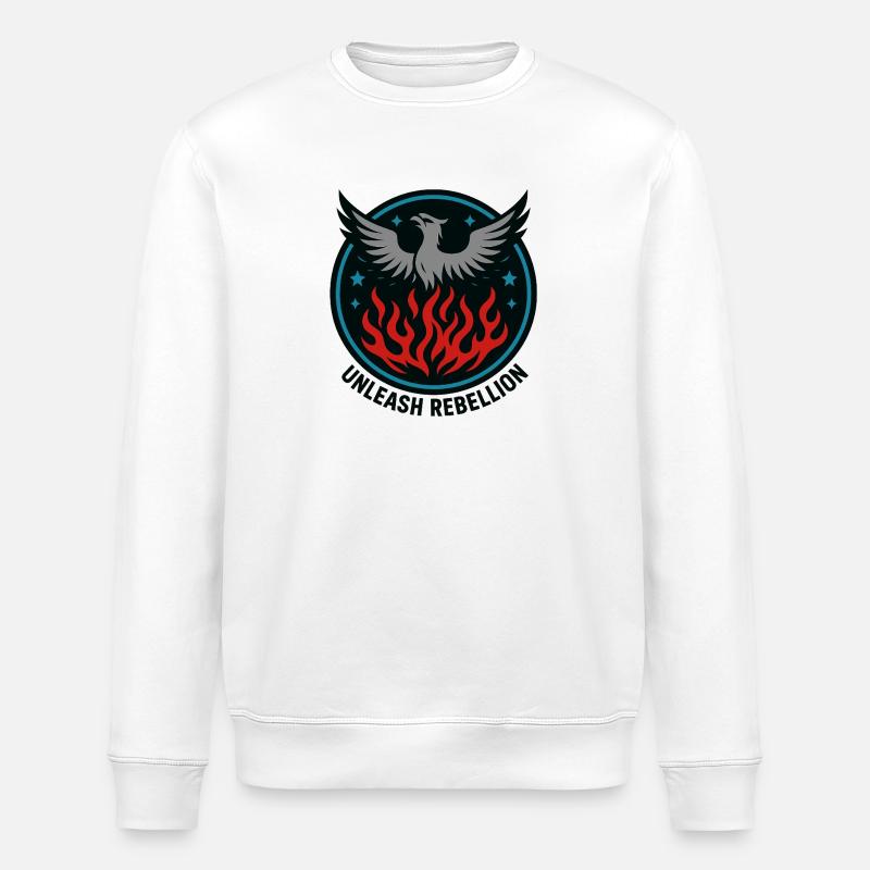 Unleash Rebellion – Phönix Emblem - Stanley/Stella Unisex Bio-Sweatshirt ROLLER - Weiß