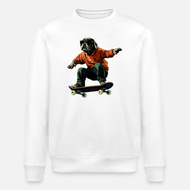 Skateboard pour chien - Sweat bio ROLLER Stanley/Stella Unisexe - blanc