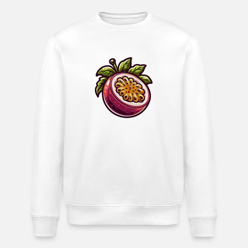 Passionate Exotic Fruit Pattern - Stanley/Stella ROLLER Unisex Organic Sweatshirt - white