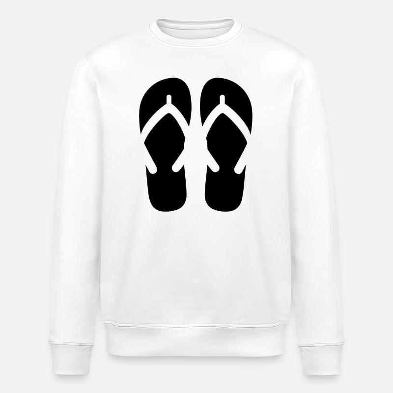 Flip flops - Stanley/Stella ROLLER Unisex Organic Sweatshirt - white