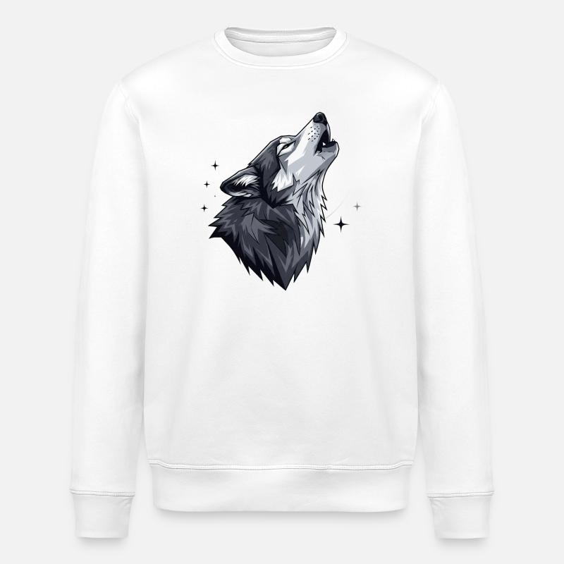 Wolf - Stanley/Stella ROLLER Unisex Organic Sweatshirt - white