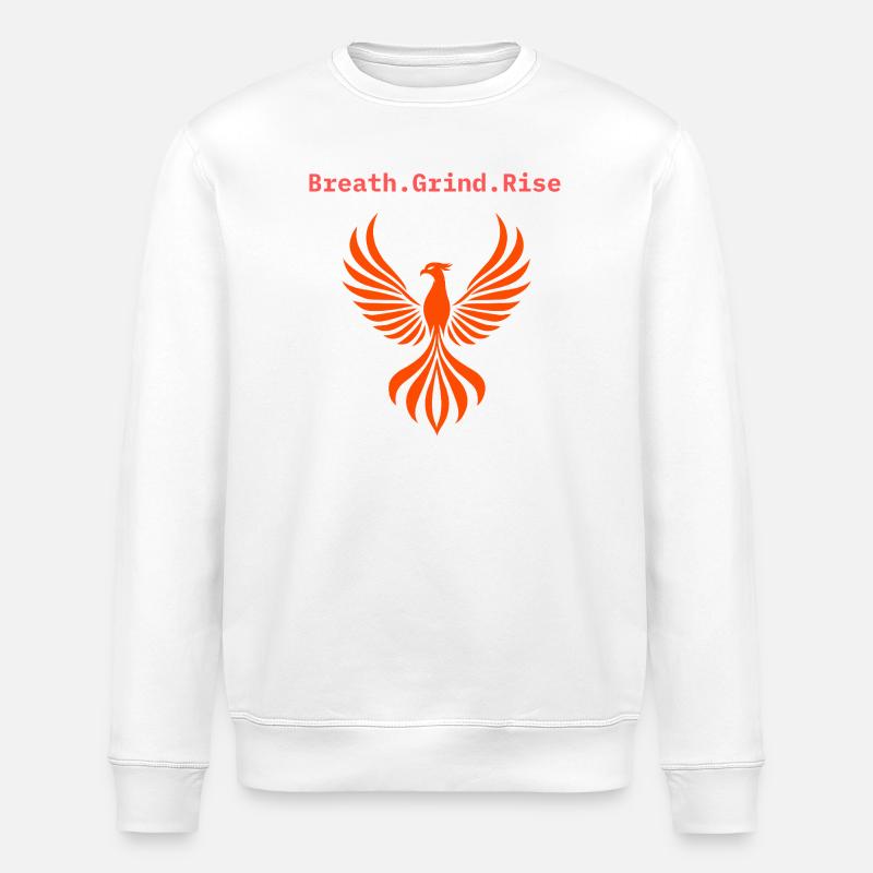 Slogan motivant Sport, Vie quotidienne, Force - Sweat bio ROLLER Stanley/Stella Unisexe - blanc