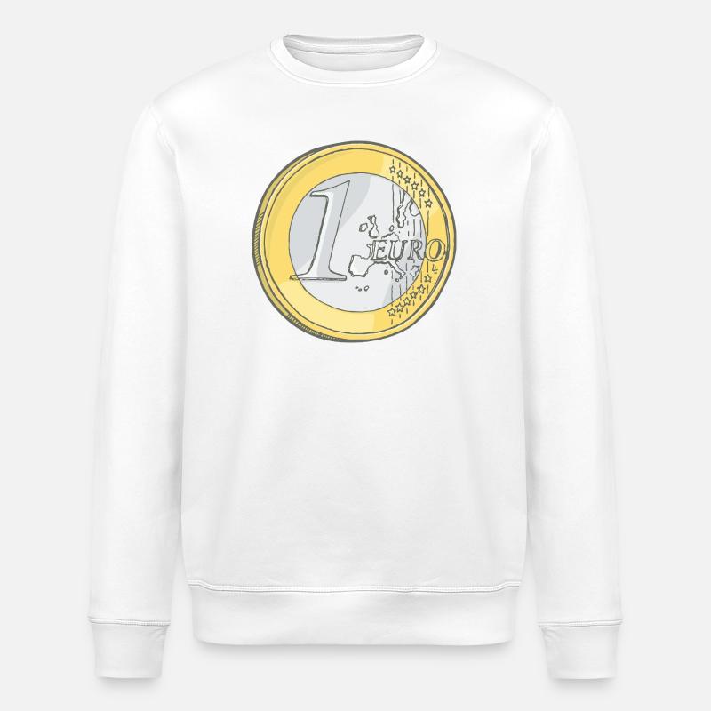 Ein Euro  - Stanley/Stella Unisex Bio-Sweatshirt ROLLER - Weiß
