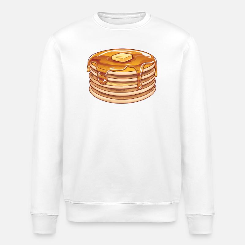 Pile de crêpes classiques sucrées - Sweat bio ROLLER Stanley/Stella Unisexe - blanc