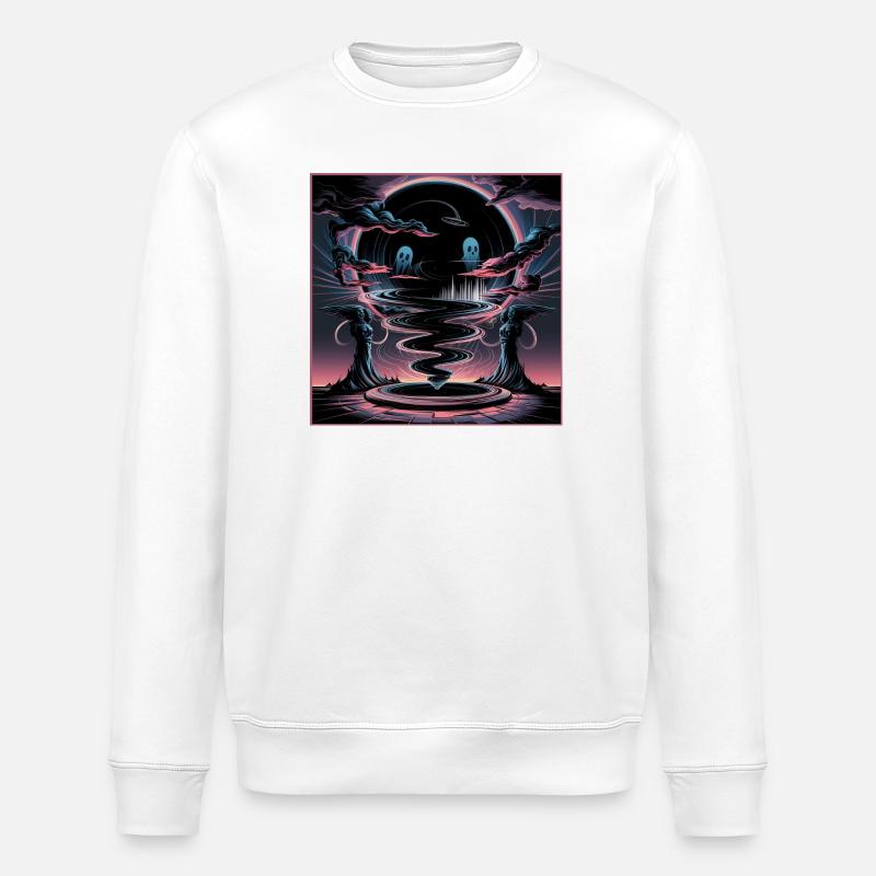 Illustration d’horreur abyssale cosmique - Sweat bio ROLLER Stanley/Stella Unisexe - blanc