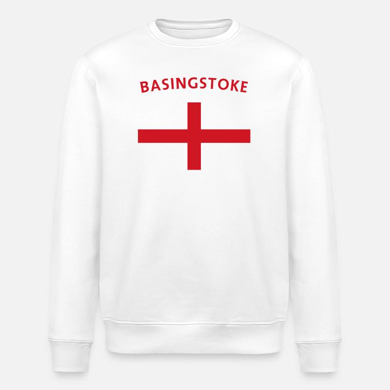 Basingstoke Emblem Retro Abzeichen - Stanley/Stella Unisex Bio-Sweatshirt ROLLER - Weiß