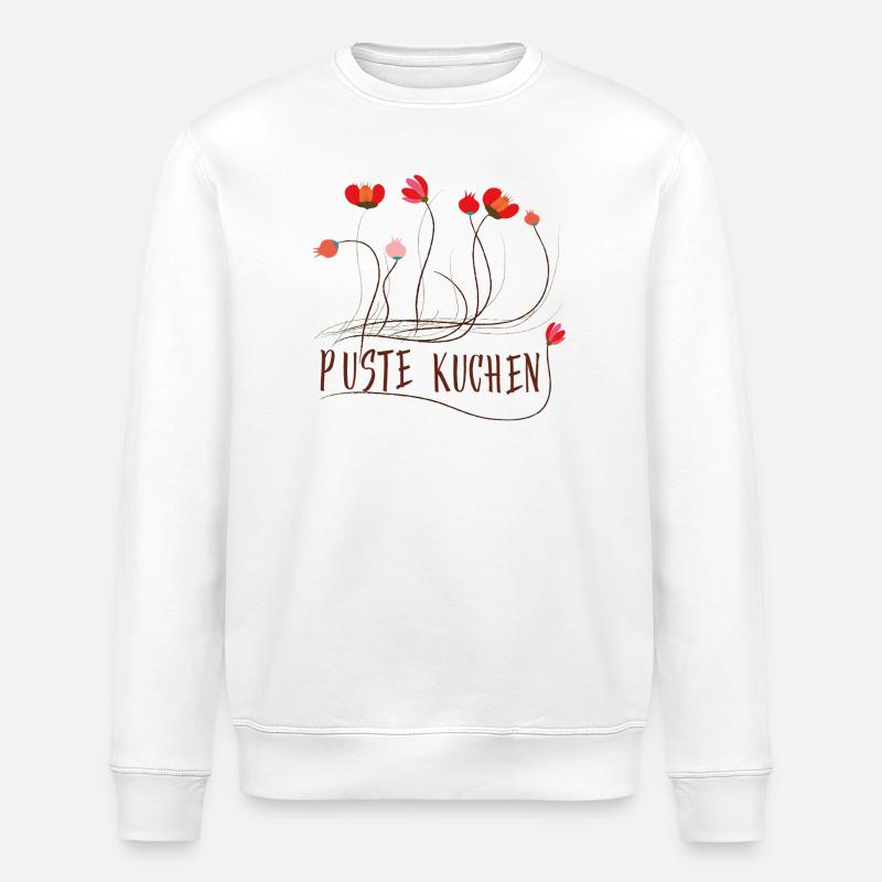 Blumen mit verspielten Linien - Stanley/Stella Unisex Bio-Sweatshirt ROLLER - Weiß