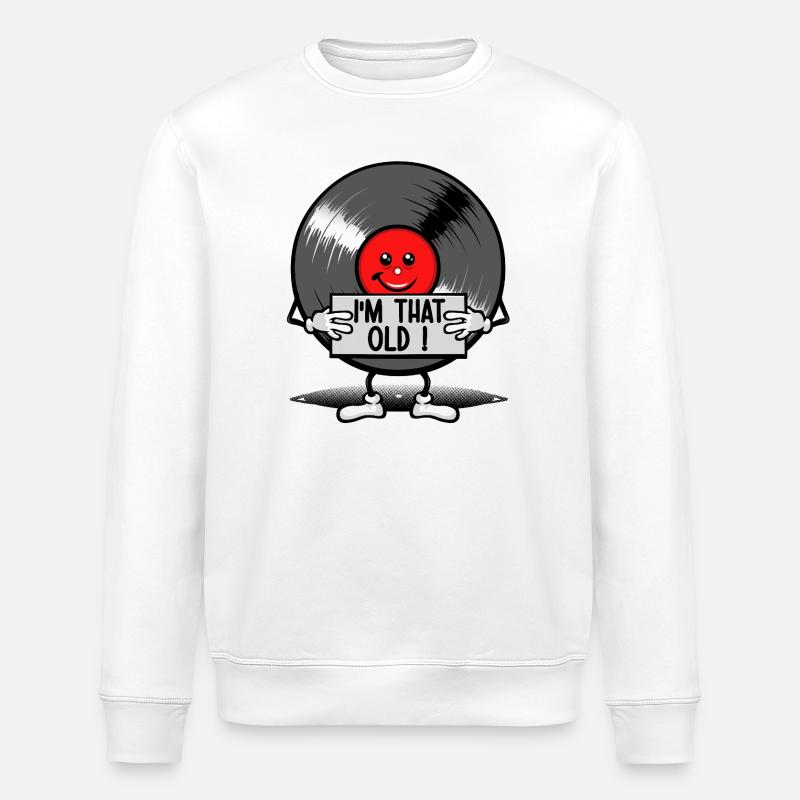 Alt wie eine 33-U/min-Schallplatte - Stanley/Stella Unisex Bio-Sweatshirt ROLLER - Weiß