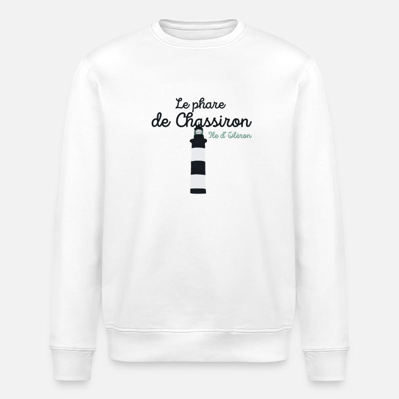 Ile d'Oléron, Chassiron lighthouse - Stanley/Stella ROLLER Unisex Organic Sweatshirt - white