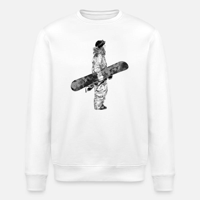 Freerider Snowboarder - Stanley/Stella Unisex Bio-Sweatshirt ROLLER - Weiß
