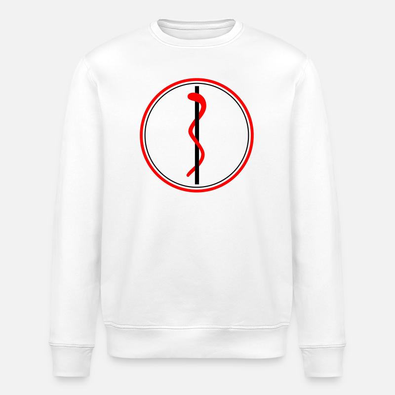 Äskulapstab - Stanley/Stella Unisex Bio-Sweatshirt ROLLER - Weiß