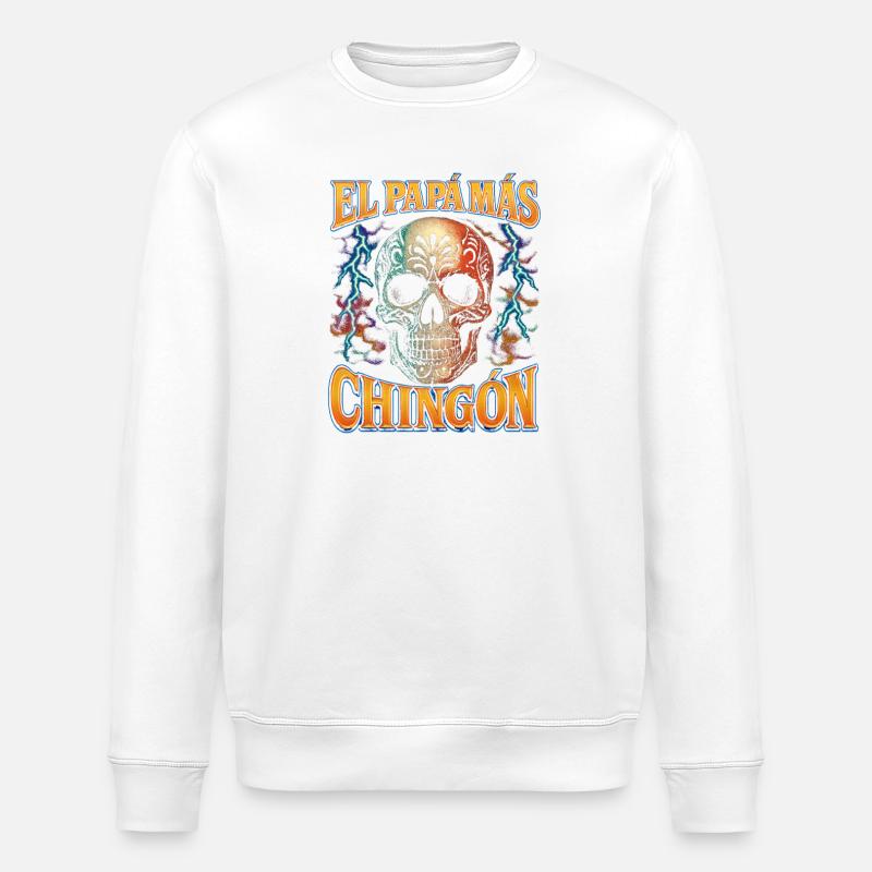 El Papa Mas Chingon - Stanley/Stella Unisex Bio-Sweatshirt ROLLER - Weiß