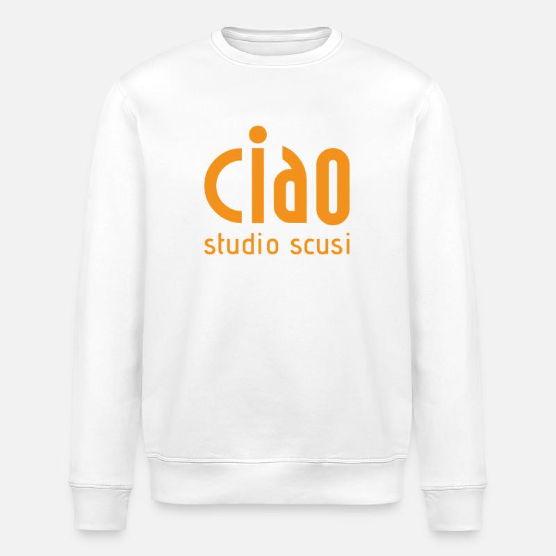 Ciao studio scusi - Stanley/Stella Unisex Bio-Sweatshirt ROLLER - Weiß