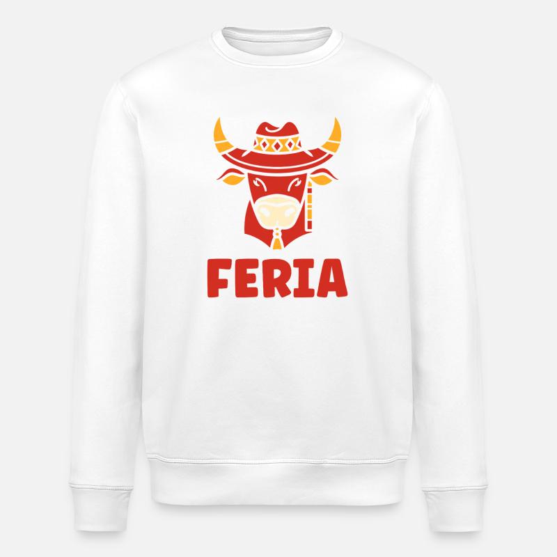 Oxhead Feria Azulejos - Stanley/Stella Unisex Bio-Sweatshirt ROLLER - Weiß
