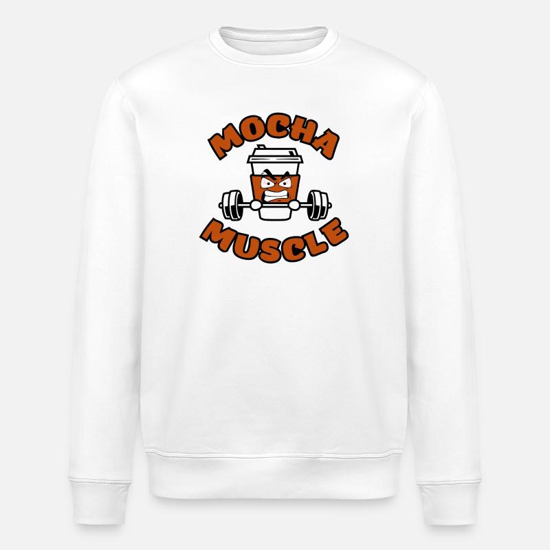 Koffein Training – Power Coffee - Stanley/Stella Unisex Bio-Sweatshirt ROLLER - Weiß