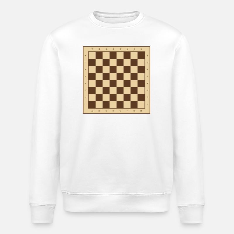 Klassisches Schachbrett Design - Stanley/Stella Unisex Bio-Sweatshirt ROLLER - Weiß