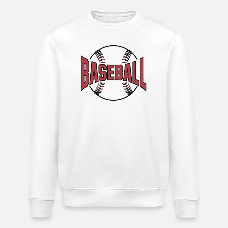 Baseball - Cooles Sportlogo - Stanley/Stella Unisex Bio-Sweatshirt ROLLER - Weiß