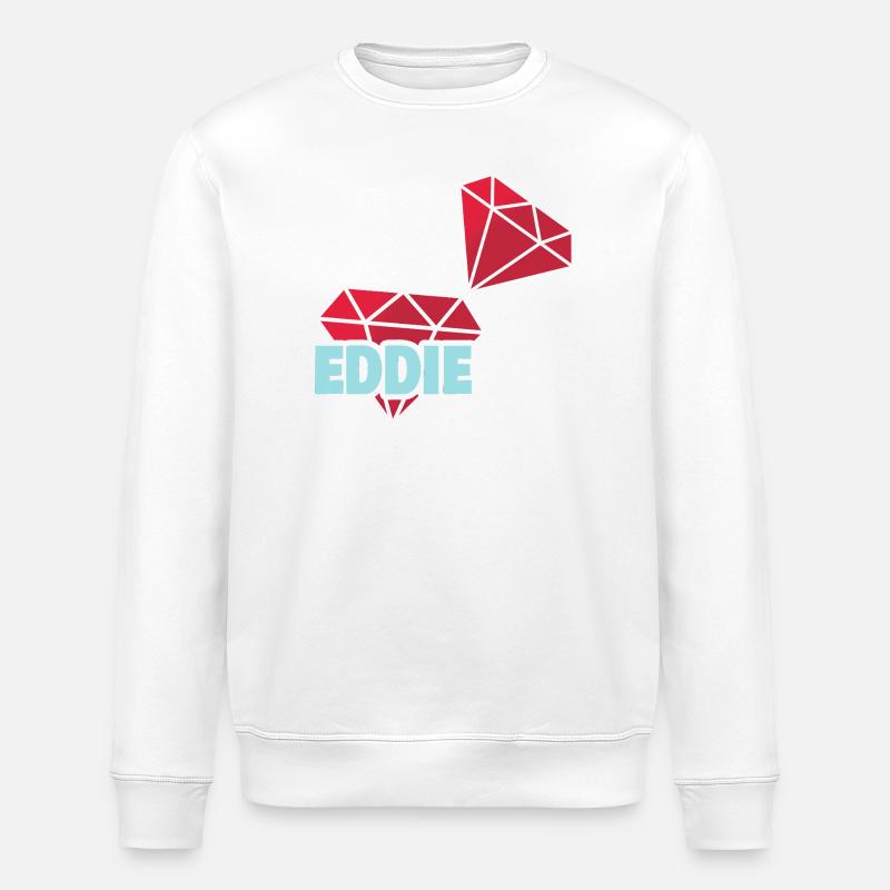Eddie als Kostbar - Stanley/Stella Unisex Bio-Sweatshirt ROLLER - Weiß