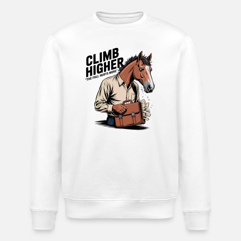 Geschäftspferd - Stanley/Stella Unisex Bio-Sweatshirt ROLLER - Weiß