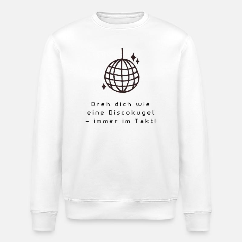 Disco_Kugel - Stanley/Stella ROLLER Unisex Organic Sweatshirt - white