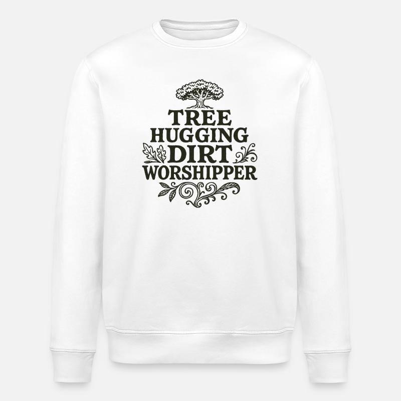Baumumarmender Schmutzanbeter T-Shirt - Stanley/Stella Unisex Bio-Sweatshirt ROLLER - Weiß