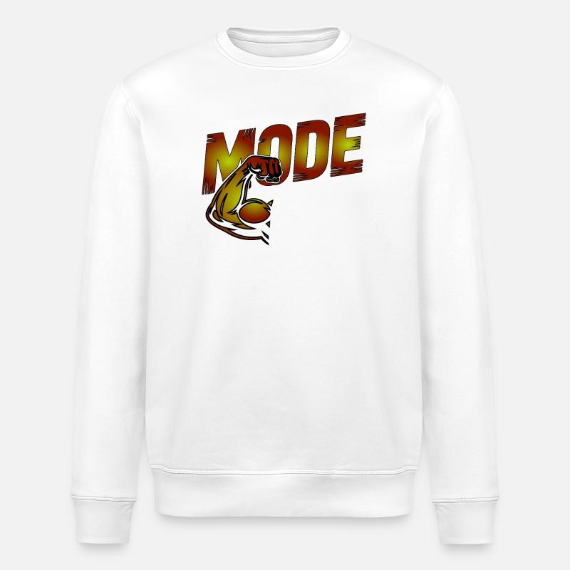 Empowerment-Faust mit fettem Text - Stanley/Stella Unisex Bio-Sweatshirt ROLLER - Weiß