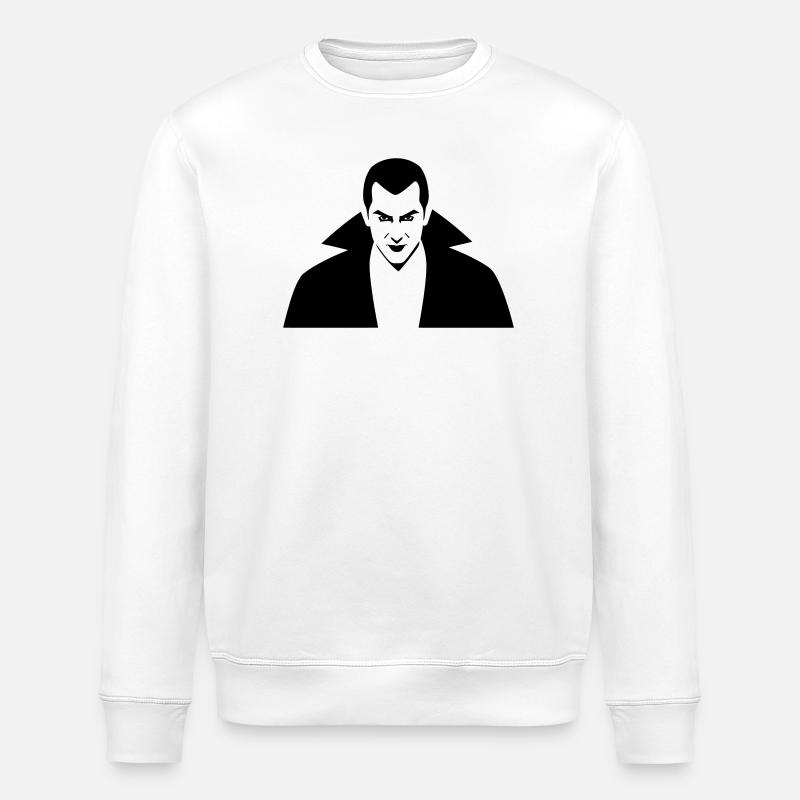 Vampir Illustration - Stanley/Stella Unisex Bio-Sweatshirt ROLLER - Weiß
