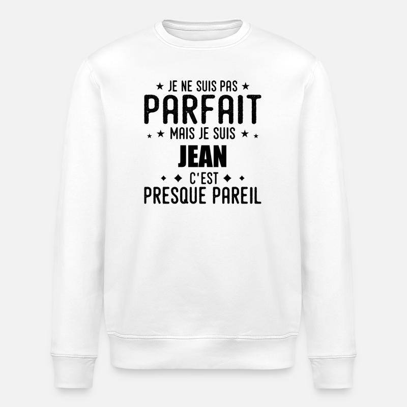 Jeans: authentisch, unvollkommen, Oberteil, Perfektion - Stanley/Stella Unisex Bio-Sweatshirt ROLLER - Weiß