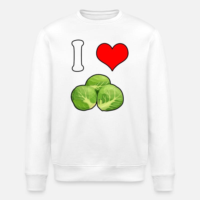 J'adore les choux de Bruxelles - Sweat bio ROLLER Stanley/Stella Unisexe - blanc