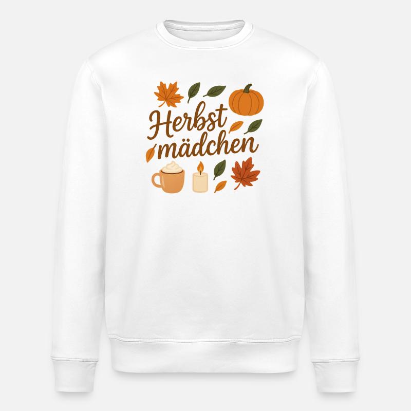 herbstmädchen - Stanley/Stella Unisex Bio-Sweatshirt ROLLER - Weiß
