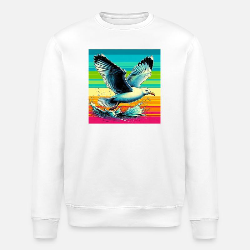 gull - Stanley/Stella ROLLER Unisex Organic Sweatshirt - white