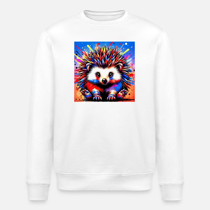 hérisson - Sweat bio ROLLER Stanley/Stella Unisexe - blanc