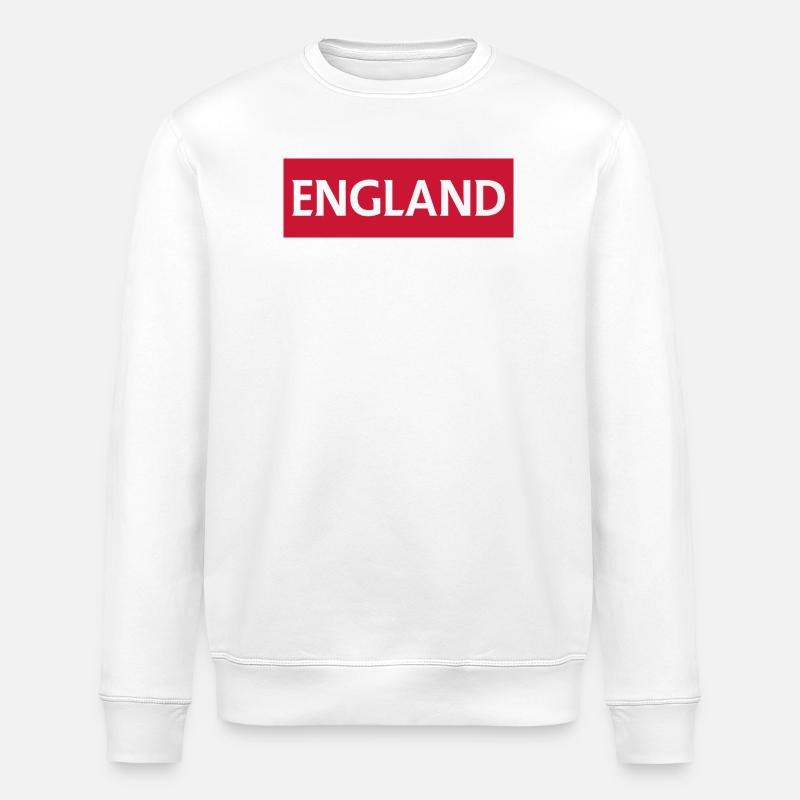 Englands emblematisches Fußballdesign - Stanley/Stella Unisex Bio-Sweatshirt ROLLER - Weiß