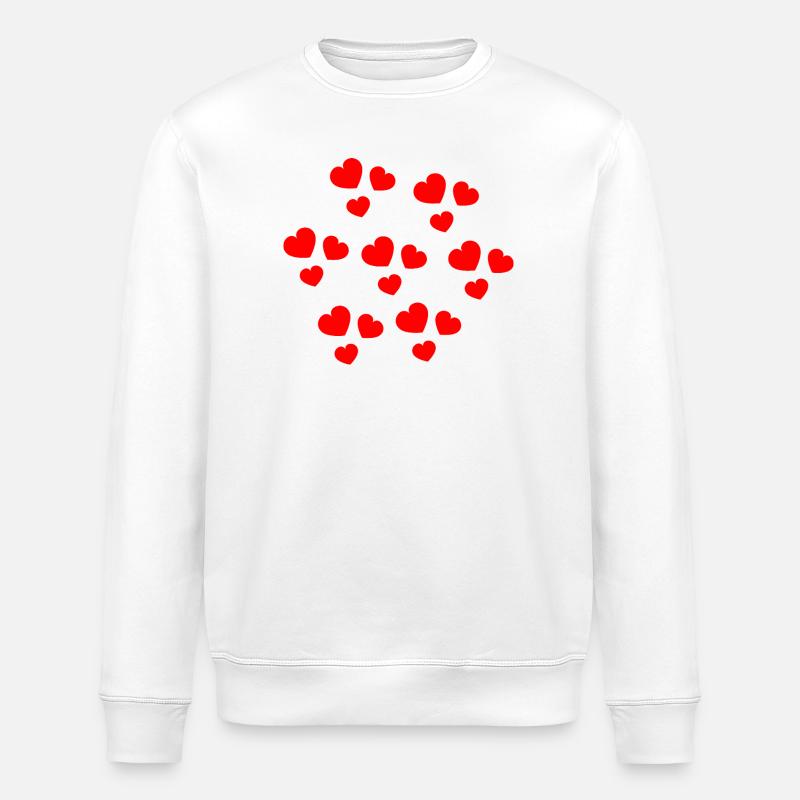 Cœurs abstraits pour occasions romantiques - Sweat bio ROLLER Stanley/Stella Unisexe - blanc