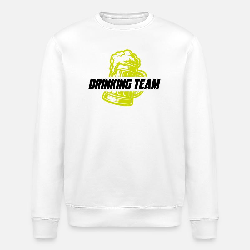 Drinking Team Beer - Stanley/Stella ROLLER Unisex Organic Sweatshirt - white