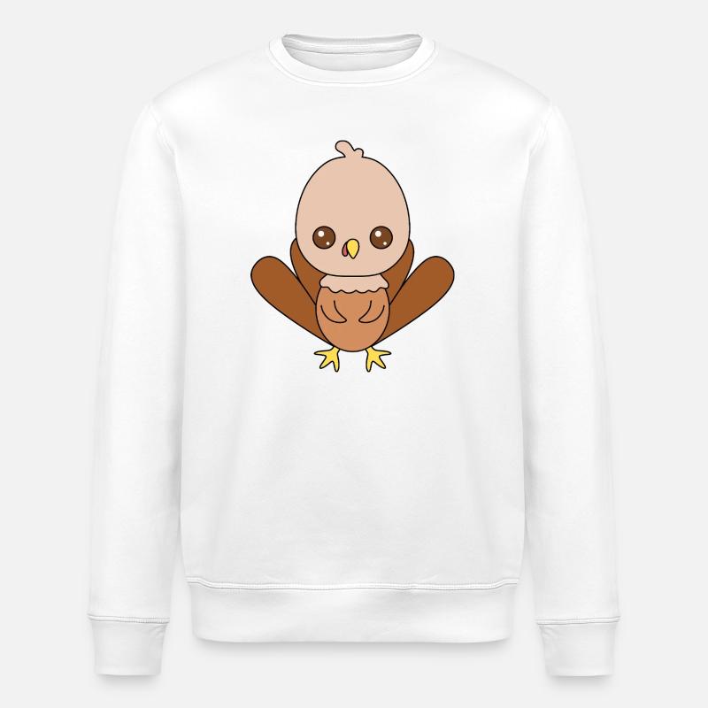 Conception de personnage de dinde mignonne - Sweat bio ROLLER Stanley/Stella Unisexe - blanc