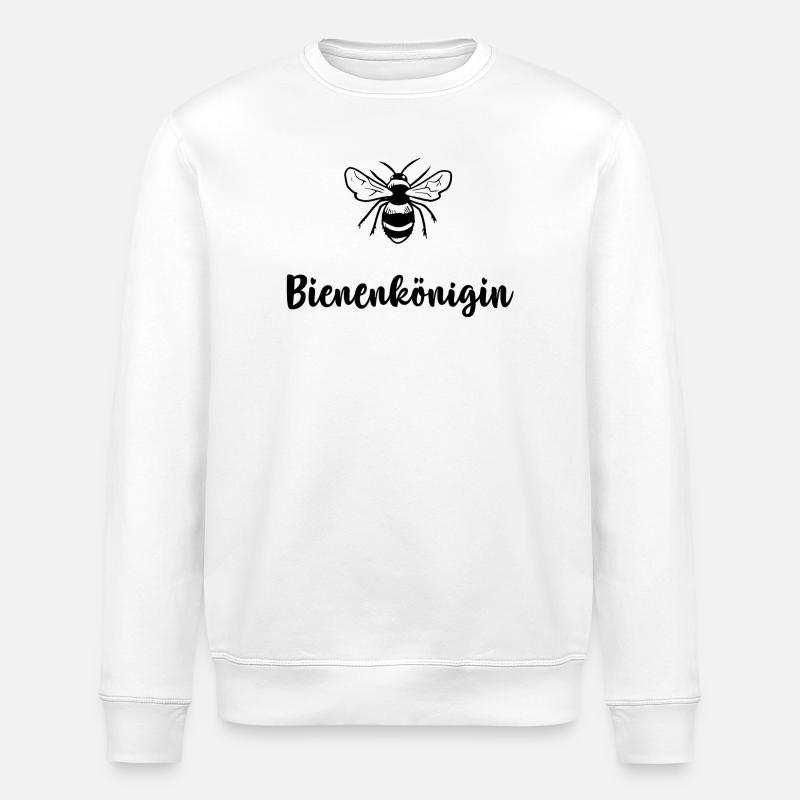 Bienenkonigin - Stanley/Stella Unisex Bio-Sweatshirt ROLLER - Weiß