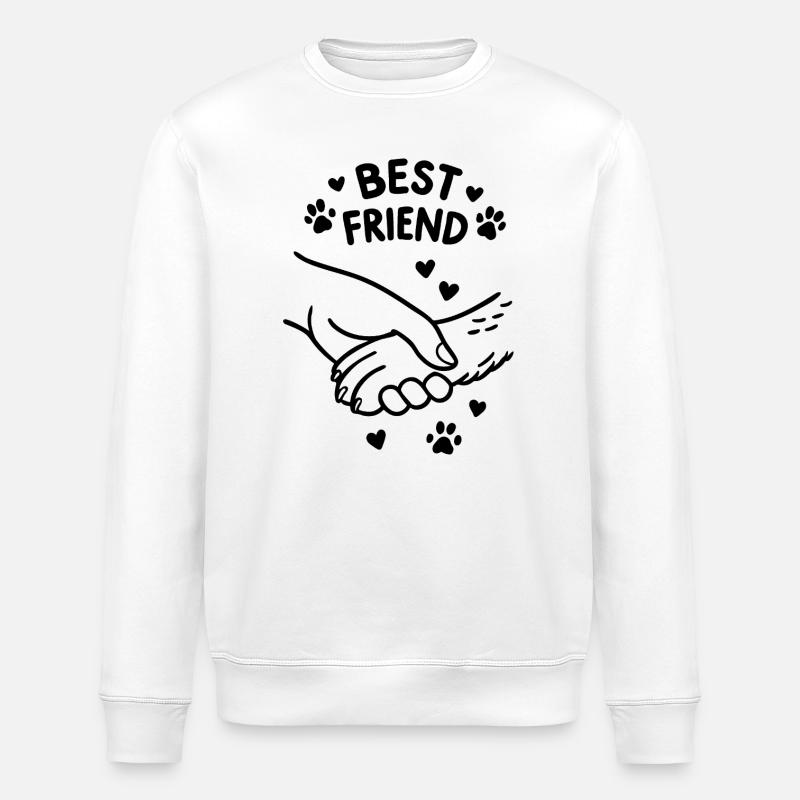 Dog Friends, Hundefreund, Hunde - Stanley/Stella Unisex Bio-Sweatshirt ROLLER - Weiß