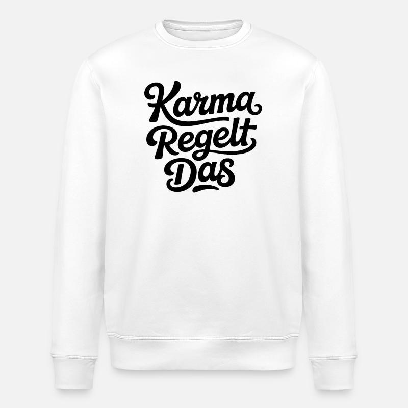 Karma Regelt Das - Stanley/Stella Unisex Bio-Sweatshirt ROLLER - Weiß