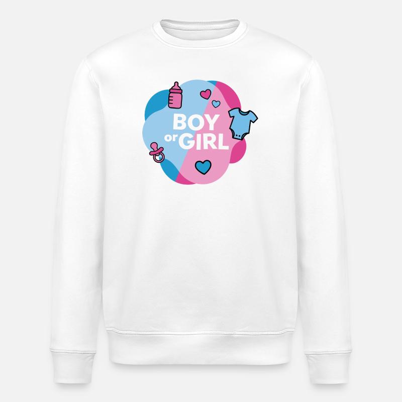 Geschlecht enthüllen Junge oder Mädchen - Stanley/Stella Unisex Bio-Sweatshirt ROLLER - Weiß