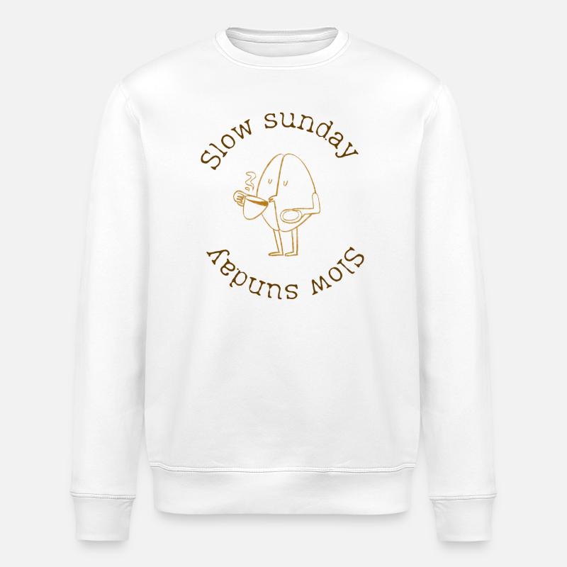 Dimanche lent - Sweat bio ROLLER Stanley/Stella Unisexe - blanc