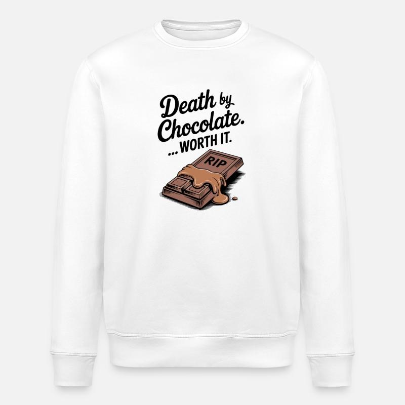 Tod durch Schokolade... Es lohnt sich - Stanley/Stella Unisex Bio-Sweatshirt ROLLER - Weiß