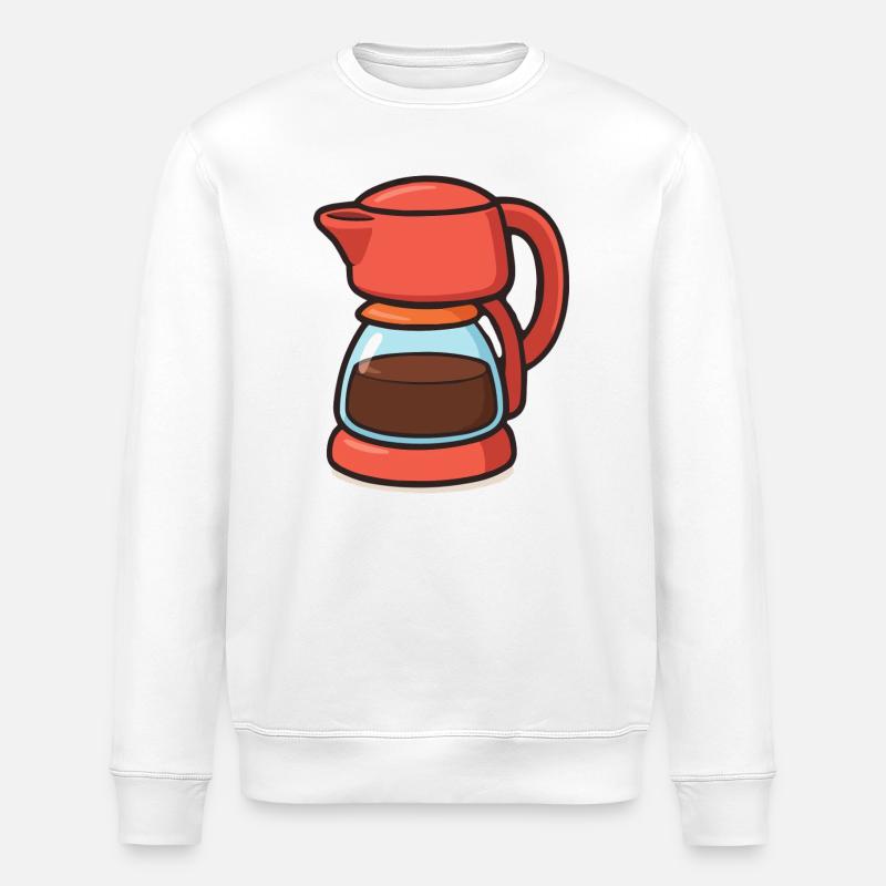 coffee pot - Stanley/Stella ROLLER Unisex Organic Sweatshirt - white