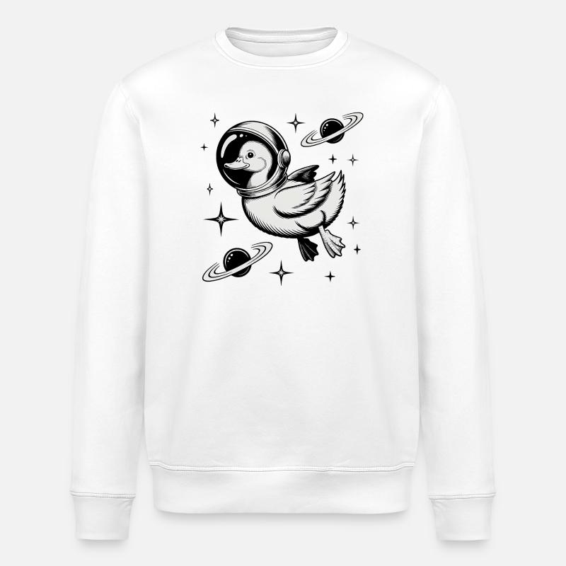 Oie dans l'espace - Logo Cool Astonomy - Sweat bio ROLLER Stanley/Stella Unisexe - blanc