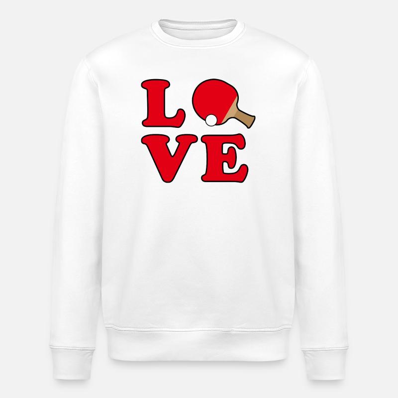 L'amour du tennis de table - Sweat bio ROLLER Stanley/Stella Unisexe - blanc