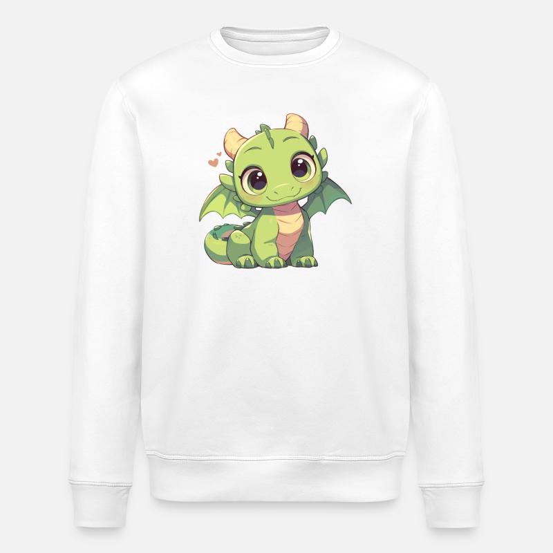 Drachen Drache - Stanley/Stella Unisex Bio-Sweatshirt ROLLER - Weiß