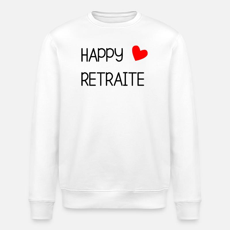 RETRAITE. RETRAITE. RETRAITEE. RETRAITE.  - Sweat bio ROLLER Stanley/Stella Unisexe - blanc